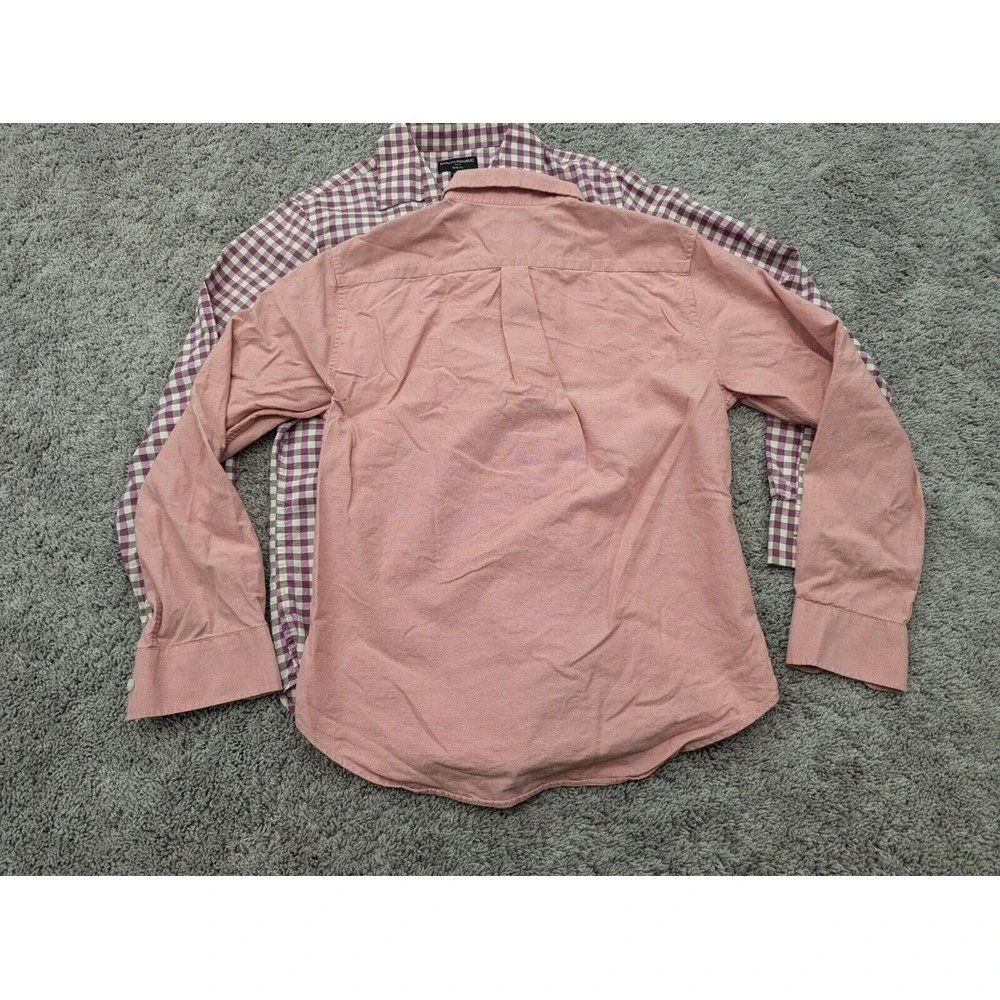 Lot of 2 Giordano Banana Republic Button Up Shirt Mens Small Slim‎ Fit Preppy
